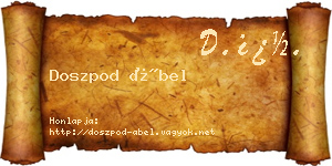 Doszpod Ábel névjegykártya