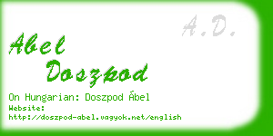 abel doszpod business card